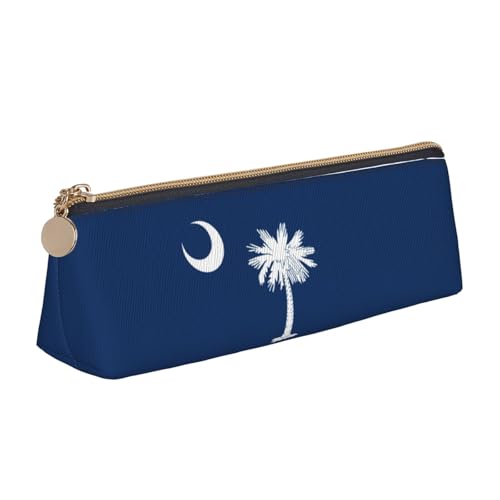 OKFSTY Federmäppchen mit South Carolina Flagge, ästhetisch mit dreieckigem Design, Stifteetui für Kinder, für Pinsel, Bleistifte, weiß, Einheitsgröße, Taschen-Organizer OKFSTY Federmäppchen mit South Carolina Flagge, ästhetisch mit dreieckigem Design, Stifteetui für Kinder, für Pinsel, Bleistifte, weiß, Einheitsgröße, Taschen-Organizer von OKFSTY