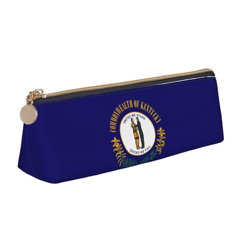 OKFSTY Federmäppchen mit Staatsflagge von Kentucky, ästhetisch mit dreieckigem Design, Stifteetui für Kinder, für Pinsel, Bleistifte, weiß, Einheitsgröße, Taschen-Organizer von OKFSTY