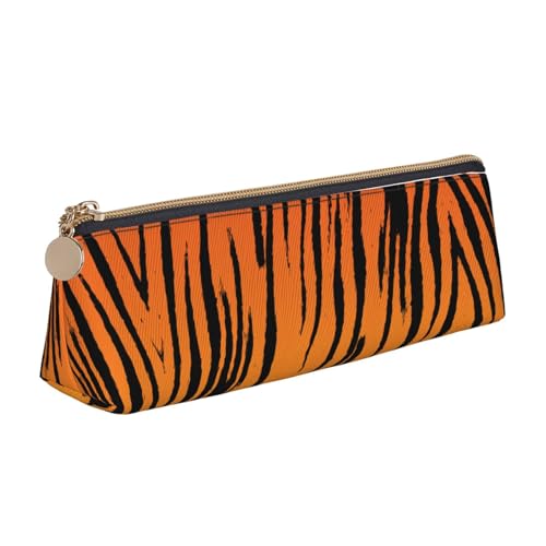 OKFSTY Federmäppchen mit Tigerstreifen, ästhetisch mit dreieckigem Design, Stifteetui für Kinder, für Pinsel, Bleistifte, weiß, Einheitsgröße, Taschen-Organizer von OKFSTY