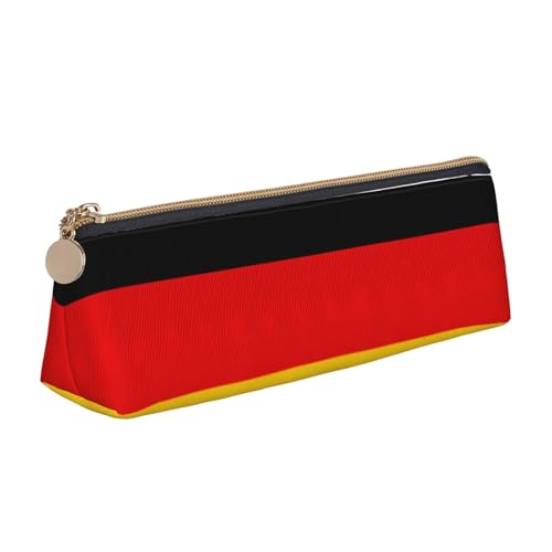 OKFSTY Federmäppchen mit deutscher Flagge, ästhetisch mit dreieckigem Design, Stifteetui für Kinder, für Pinsel, Bleistifte, weiß, Einheitsgröße, Taschen-Organizer von OKFSTY