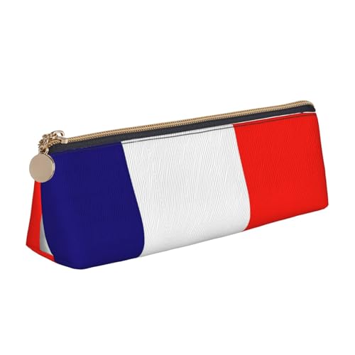 OKFSTY Federmäppchen mit französischer Flagge, ästhetisch mit dreieckigem Design, Stifteetui für Kinder, für Pinsel, Bleistifte, weiß, Einheitsgröße, Taschen-Organizer von OKFSTY