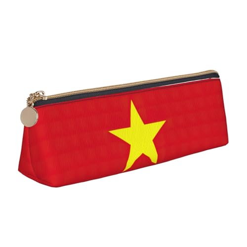 OKFSTY Federmäppchen mit vietnamesischer Flagge, ästhetisch mit dreieckigem Design, Stifteetui für Kinder, für Pinsel, Bleistifte, weiß, Einheitsgröße, Taschen-Organizer von OKFSTY