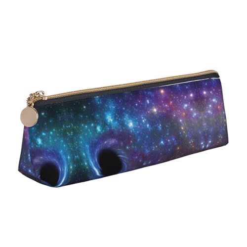 OKFSTY Galaxy Classic Triangular Design Portable Leather Pencil Case with Large Storage Capacity Pencil Pouch, weiß, Einheitsgröße, Kosmetiktasche OKFSTY Galaxy Classic Triangular Design Portable Leather Pencil Case with Large Storage Capacity Pencil Pouch, weiß, Einheitsgröße, Kosmetiktasche von OKFSTY