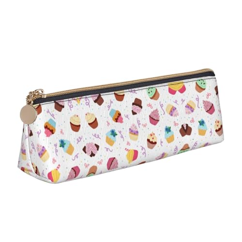 OKFSTY Köstliches Federmäppchen für die Schule, ästhetisch mit dreieckigem Design, Stifteetui für Kinder, für Pinsel, Bleistifte, weiß, Einheitsgröße, Taschen-Organizer von OKFSTY