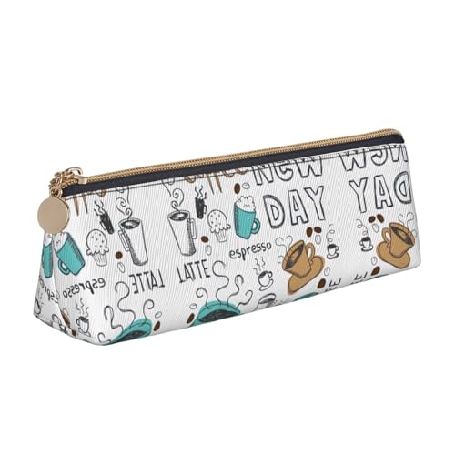 OKFSTY Köstliches Federmäppchen für die Schule, ästhetisch mit dreieckigem Design, Stifteetui für Kinder, für Pinsel, Bleistifte, weiß, Einheitsgröße, Taschen-Organizer von OKFSTY