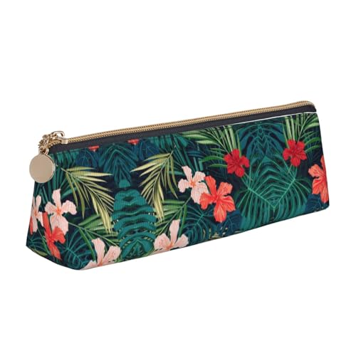 OKFSTY Summer Hawaiian Classic Triangular Design Portable Leather Pencil Case with Large Storage Capacity Pencil Pouch, weiß, Einheitsgröße, Kosmetiktasche OKFSTY Summer Hawaiian Classic Triangular Design Portable Leather Pencil Case with Large Storage Capacity Pencil Pouch, weiß, Einheitsgröße, Kosmetiktasche von OKFSTY