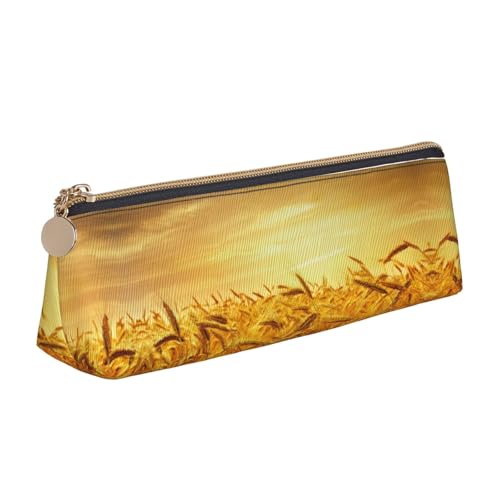 OKFSTY Weizenfeld-Federmäppchen, ästhetisch mit dreieckigem Design, Stifteetui für Kinder, für Pinsel, Bleistifte, weiß, Einheitsgröße, Taschen-Organizer von OKFSTY