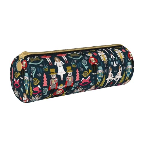 OKFSTY Women_S Federmäppchen mit Nussknacker, Ballett, Weihnachten, Tanz, Schule, Schreibwaren, Stift-Organizer, niedliche Bleistifttasche für Studenten, weiß, Einheitsgröße, Taschen-Organizer von OKFSTY