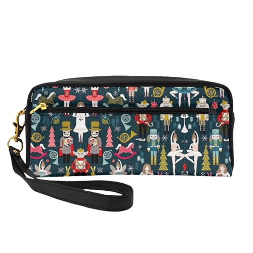 Women_S Kosmetiktasche mit Nussknacker, Ballett, Weihnachten, Tanz, klein, Reise-Make-up-Tasche, Kosmetiktasche für Damen, Kosmetiktasche, langlebiger Reißverschluss, Schwarz , Einheitsgröße, von OKFSTY