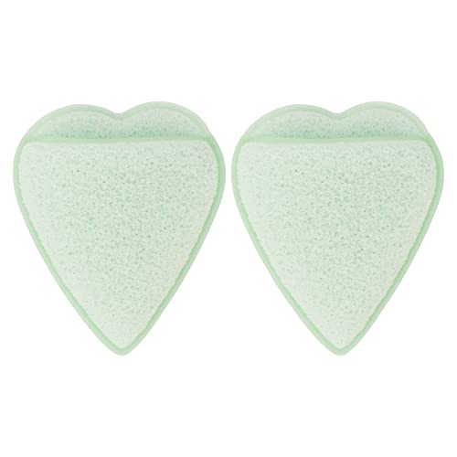 OKJHFD 2pcs Heart Shaped Facial Sponge Women Home Soft Exfoliating Soft Facial Washing Sponges for Makeup Removal Daily Skin Care Routine. von OKJHFD