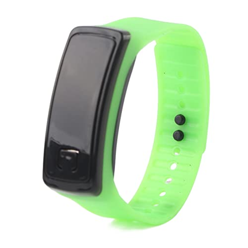 OKJHFD Sport-Armbanduhr, LED-Uhr, Sport-Silikonarmband, digitales 12-Stunden-Zifferblatt, elektronische Anzeige, Armbanduhr für Laufen, Klettern, Angeln im Freien (Light Green) von OKJHFD