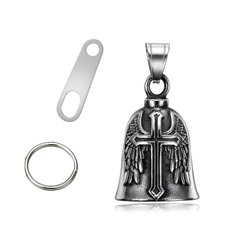 OKKRMGZ Schutzglocken für Motorräder, Engelsglocke, Glücksbringer, Schlüsselanhänger für Motorradfahrer, Sicherheitsanhänger, Zubehör für Männer und Frauen, Schutz für Autofahrten und tägliche Pendler OKKRMGZ Schutzglocken für Motorräder, Engelsglocke, Glücksbringer, Schlüsselanhänger für Motorradfahrer, Sicherheitsanhänger, Zubehör für Männer und Frauen, Schutz für Autofahrten und tägliche Pendler von OKKRMGZ