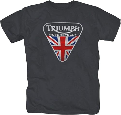 Triumph Motorcycle England Retro Motorcycle T-Shirt Dark M Hemden(XX-Large) von OKLUGGVH