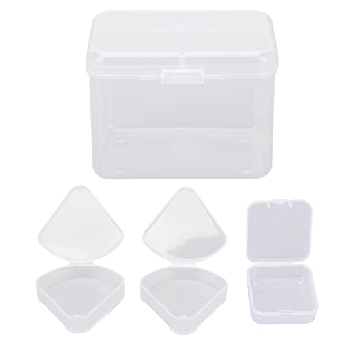 Make -up Puff Storage Box 4pcs Verschiedene Form transparent tragbarer wasserdichte Puff -Hülle Schminktisch Office Supplies Organizer von OKOVO