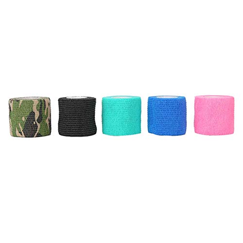 OKOVO Grip Cover Self-Adhesive Disposable Wrap 5pcs Black Blue Pink Green Camouflage 2.0in Elastic Bandage Wraps von OKOVO