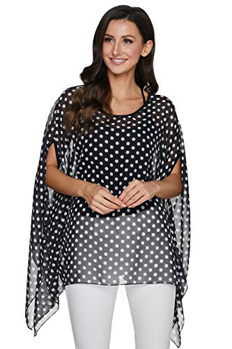 OKSakady Damen Oversized T-Shirt 3/4 Batwing Ärmel Dolman Chiffon Bluse Sommer Tops von OKSakady