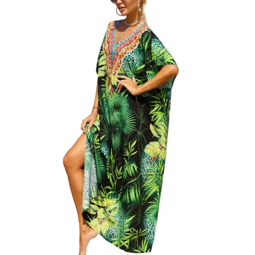 OKSakady Frauen Bikini Cover Up Mantel Hot Spring Bademode Overlay mit Strand Rock Bademode Schal Oversize langes Kleid von OKSakady