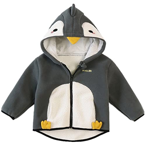 OKSakady Kleinkind Baby Mädchen Jungen Dinosaurier,RKaninchen,Pinguin,Bär Kapuze Mantel Fleece Jacken Reißverschluss Herbst Winter Langarm Dicke warme Oberbekleidung von OKSakady