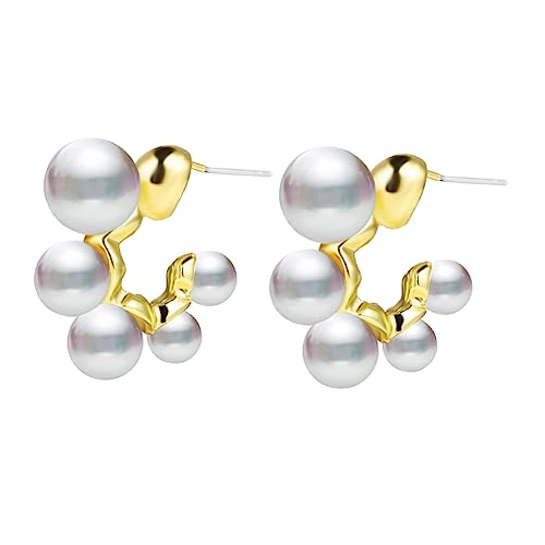 OKUMEYR 1 Paar Perlen Ohrringe Ohrstecker für Damen Modisches und Kreatives Design Schmuckstück für Geschenkidee für Freundinnen oder Mütter von OKUMEYR