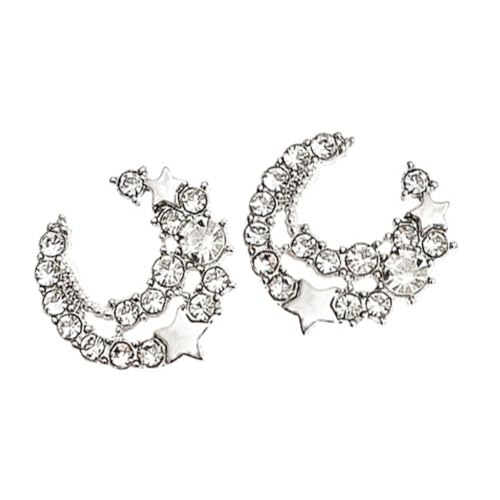OKUMEYR 1 Paar Stern und Mond Ohrringe für Damen Funkelnde Ohrstecker mit Einzigartigem Design für Festliche Anlässe und Alltag Perfektes Schmuckstück für OKUMEYR 1 Paar Stern und Mond Ohrringe für Damen Funkelnde Ohrstecker mit Einzigartigem Design für Festliche Anlässe und Alltag Perfektes Schmuckstück für von OKUMEYR