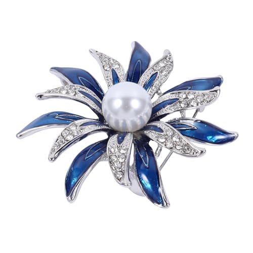 OKUMEYR 1 Stück Legierungs Brosche mit Emaille Blumen Design für Damen Perfektes Schmuckaccessoire für Kleidung Taschen Hüte und für Hochzeiten Geburtstage und Festliche Anlässe von OKUMEYR