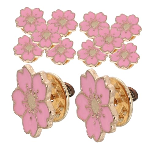 OKUMEYR 12 Stück Süße Kirschblüten Broschen Anstecknadeln Vielseitige und Dekorative Pins für Kleidung Taschen und Hüte im Japanischen Mädchenstil Langlebiger Legierung Gefertigt von OKUMEYR