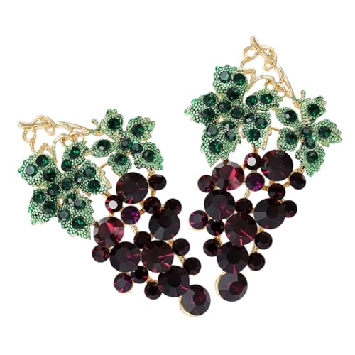 OKUMEYR 2 Stück Broschen Pin Traubenform Funkelnden Strasssteinen Elegante Anstecknadel für Damen Modisches Accessoire für Anzüge und Mäntel Stilvolle Kleidungsbrosche von OKUMEYR