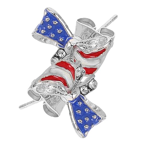 OKUMEYR 2 Stück Funkelnde Rhinestone Schleifen Ohrringe für Frauen Patriotische Ohrringe zur Unabhängigkeitstags Feier Glitzernde Schmuckstücke für und Partys OKUMEYR 2 Stück Funkelnde Rhinestone Schleifen Ohrringe für Frauen Patriotische Ohrringe zur Unabhängigkeitstags Feier Glitzernde Schmuckstücke für und Partys von OKUMEYR