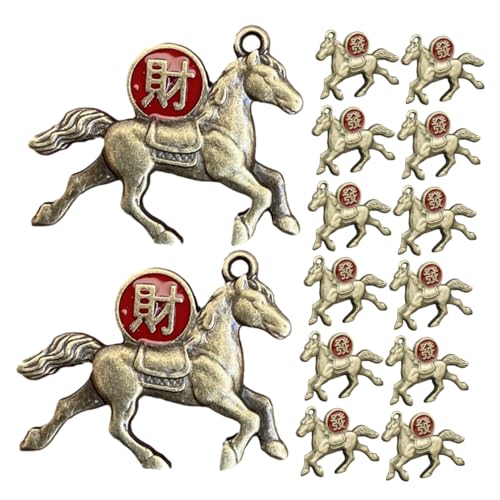 OKUMEYR 30stücke Pferdeanhänger Aus Legierung Zum Basteln Tierkreis-schmuck Glücksbringer-ornamente Für Diy-geldbörsen Und Rucksack-dekorationen von OKUMEYR