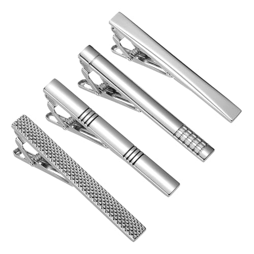 OKUMEYR 4 Kupfer Krawattenklammer Set Teilig mit Starkem Federverschluss Komfortabler Elegantes Design für Herren Vielseitig Einsetzbar für Business und Festliche Anlässe von OKUMEYR