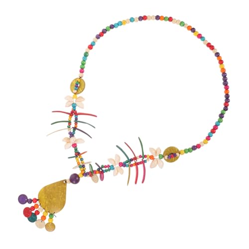 OKUMEYR Kreative Halskette Für Frauen Mit Kokosnussschalenperlen Perlenkette Im Stil, Statement-halskette Für Alltag Und Urlaub von OKUMEYR