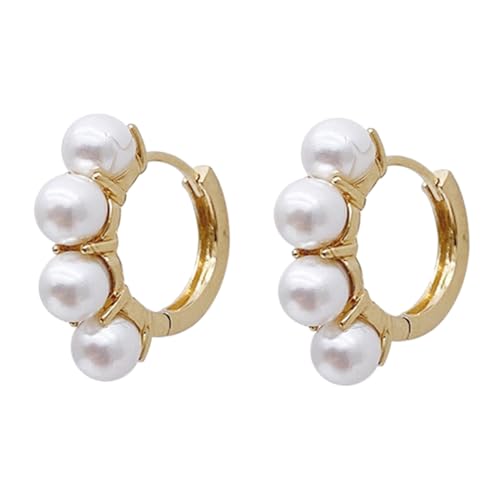 OKUMEYR Elegante Perlenohrringe für Damen Schlichtes Design Leichte Legierung Komfortabel zu Tragen Modischer Alltags schmuck Geschenk für Freundinnen und Familie von OKUMEYR