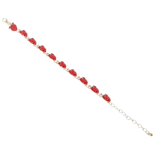 OKUMEYR Erdbeer Armband für Frauen Verstellbares Elegantes Schmuckstück mit Fruchtigen Anhängern Perfektes für Valentinstag Freundschaft und Schulanfang OKUMEYR Erdbeer Armband für Frauen Verstellbares Elegantes Schmuckstück mit Fruchtigen Anhängern Perfektes für Valentinstag Freundschaft und Schulanfang von OKUMEYR