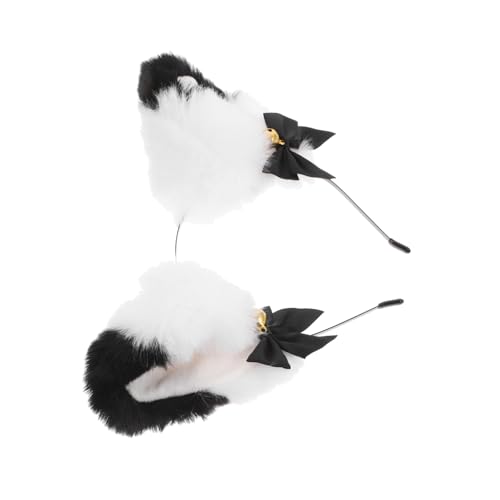 OKUMEYR Fuchsohren Stirnband Pelzig Haar-accessoires Tierohren-set Süße Party-kopfbedeckung Mit Glöckchen Cosplay Halloween von OKUMEYR