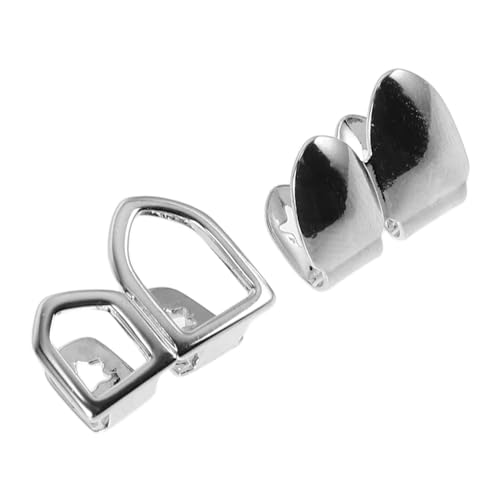 OKUMEYR Hip Hop Zahn Grill Doppeltes Ausschnitt-design Für Bequemen Sitz Robuster Kupfer Zahnschmuck Für Partys Und Aufführungen Stilvolle Fake Teeth Dekoration von OKUMEYR