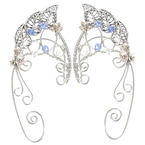 OKUMEYR Leaf Elf Ear für Frauen nicht Durchbohrte Ohrringe Clip design mit Blattform Eleganter Schmuck für Halloween Cosplay Partys und Hochzeiten von OKUMEYR