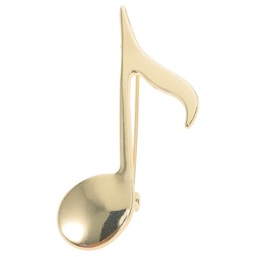 OKUMEYR Musiknoten Brosche Damen Anstecknadel aus Zinklegierung Stylisches Musiksymbol für Rucksäcke Hüte Kleidung Verarbeitung Goldplattiert Elegantes Schmuckaccessoire von OKUMEYR