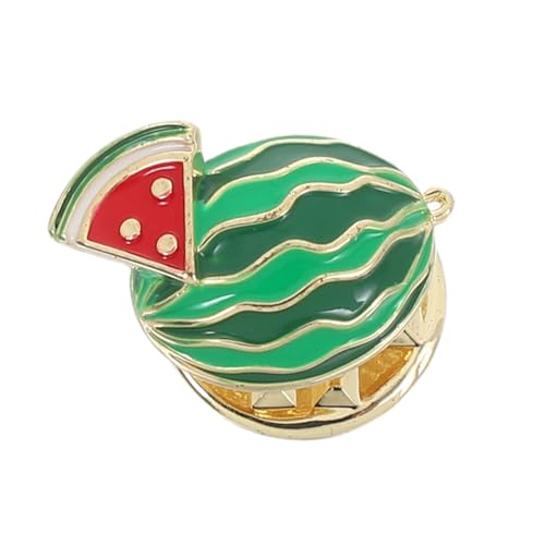 OKUMEYR Niedliche Wassermelonen Brosche mit Sicherheitsnadel Vielseitiger Sommer Anstecker in Fruchtform Langlebiges Cartoon Design für Damen Modisches Accessoire für Büro Party und Reisen von OKUMEYR