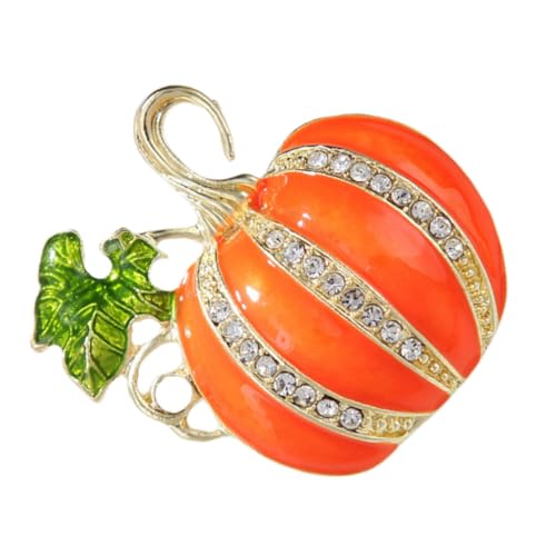 OKUMEYR Rhinestone Brooch Halloween Kürbis Schmuck Leichtes Design Glänzende Brosche Für Damen Pullover Jacken Festliche Kleidung von OKUMEYR