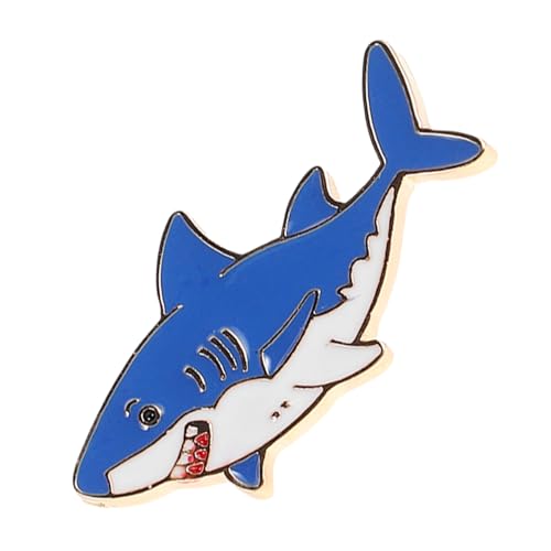 OKUMEYR Shark Emaille Anstecknadel Süßes Meeresmotiv Brosche für Taschen Jacken Hüte Rucksack Modisches Accessoire Langlebig Sicher Befestigt Vielseitiger Pin von OKUMEYR