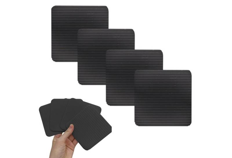 OKWISH Antirutsch-Aufkleber Anti-Rutsch Teppich Aufkleber Set Teppichstopper Teppichfixierer, B: 10 cm, L: 10 cm, 4er Set Teppich Greifer zuschneidbar mit Vakuum-Adsorption, 4-tlg., Teppichstopper Teppich Unterlage Antirutschmatte Teppichbefestigung, für Kinderzimmer Wohnzimmer Schlafzimmer Büros Boden usw von OKWISH