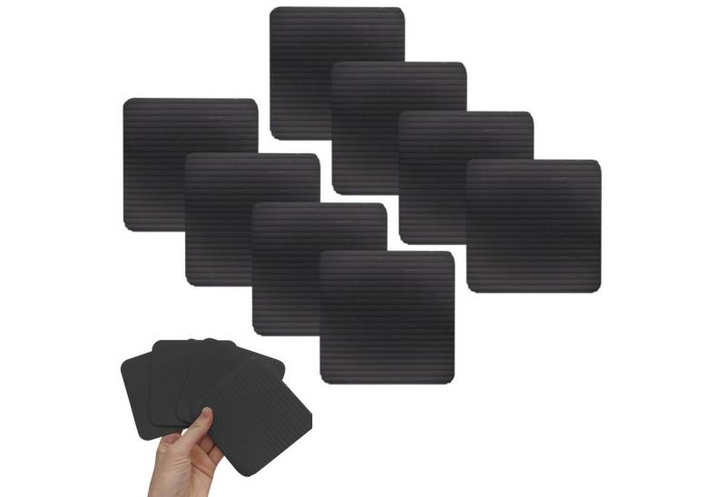 OKWISH Antirutsch-Aufkleber Anti-Rutsch Teppich Aufkleber Set Teppichstopper Teppichfixierer, B: 10 cm, L: 10 cm, 8er Set Teppich Greifer zuschneidbar mit Vakuum-Adsorption, 8-tlg., Teppichstopper Teppich Unterlage Antirutschmatte Teppichbefestigung, für Kinderzimmer Wohnzimmer Schlafzimmer Büros Boden usw von OKWISH