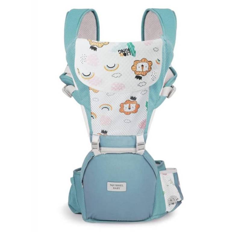 OKWISH Bauchtrage 6 in 1 Babytrage Baby Neugeborene Multifunktionale Kindertrage (Mütter Väter einfach Anzuziehen mit Hüftsitz Ergonomisch Atmungsaktiv, 1-tlg., gemütlich leichtgewichtig verstellbarer Sitz 3D Air Mesh Rucksack), für Neugeborene bis Kleinkinder von 3 bis 36 Monate (3 bis 20 kg) von OKWISH