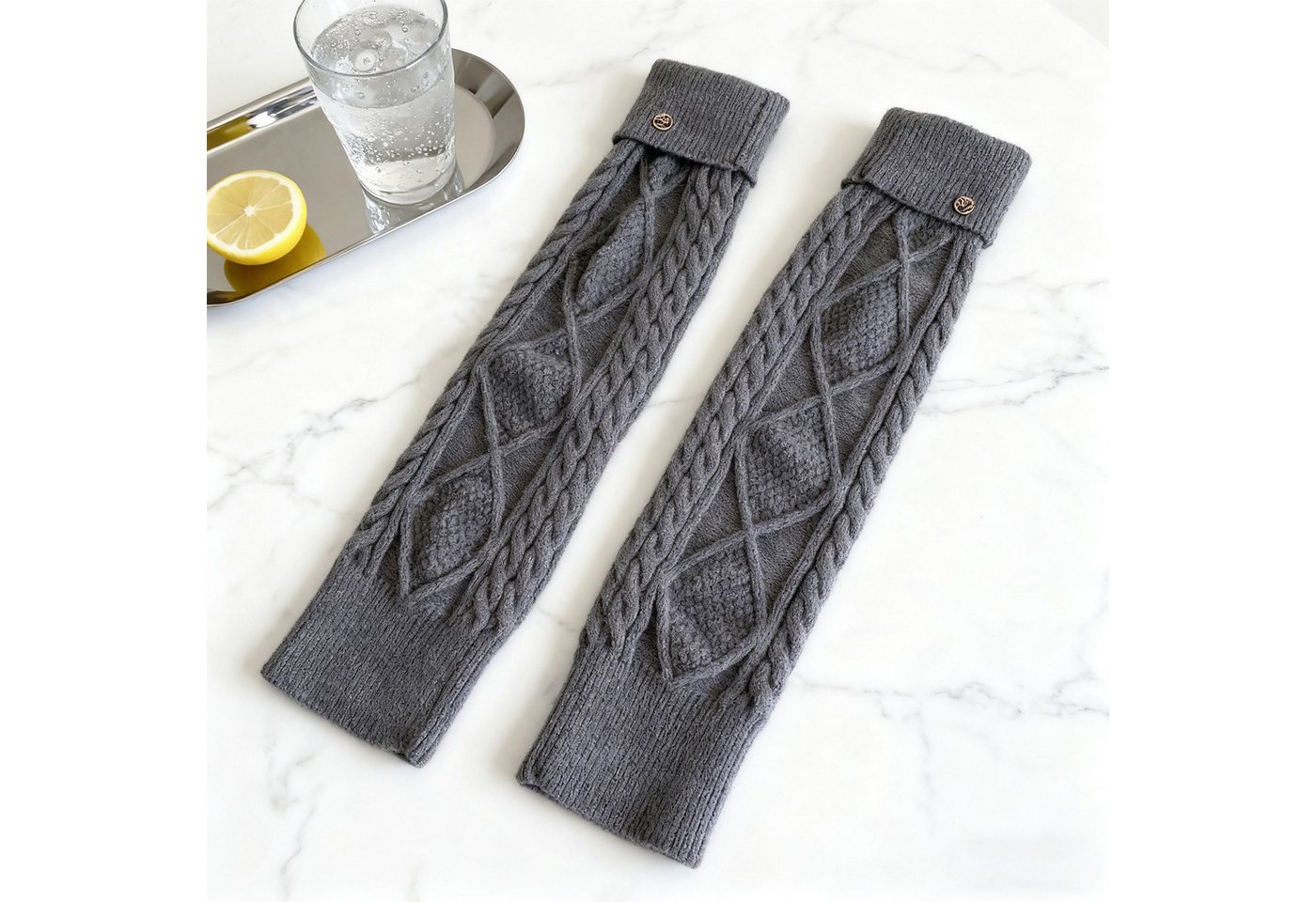 OKWISH Beinstulpen Beinwärmer Damen Beinschützer elastische Strickstulpen (Vielseitig kombinierbar mit verschiedenen Outfits und Schuharten, 1-St., Dehnbare Einheitsgröße ideal für die meisten Frauen und Mädchen) Eine schöne Geschenkidee für Familie und Freunde von OKWISH