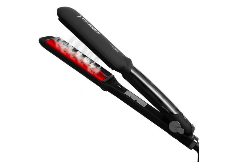 OKWISH Dampf-Haarglätter 2-in-1 Infrarot-Dampfglätter Glätteisen Haarglätter Glätten Lockenstab Keramik-Beschichtung, Dampfglätteisen Reiseglätteisen LCD-Display 150℃-235℃ Schnellheiz, Reise Lockenwickler Keramik Wellen Klein Locken Hair Stylen usw von OKWISH