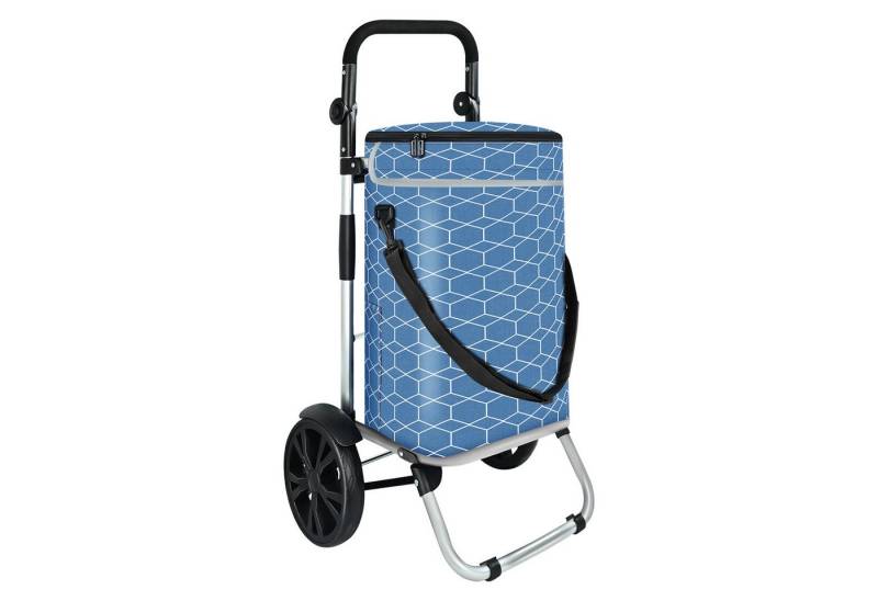 OKWISH Einkaufstrolley 3in1 Einkaufsrollwagen Einkaufsbeutel Einkaufswagen Klappbar Groß, 40 l, Trolley Sackkarre Umhängetaschemit Kühlfach und belastbar bis 40kg von OKWISH