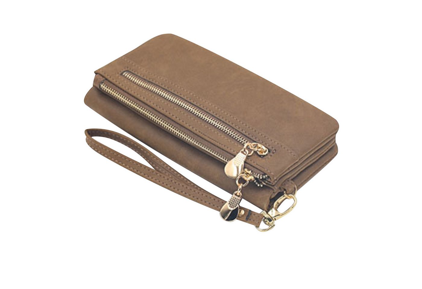 OKWISH Geldbörse Damen Geldtasche Portemonnaie Portmonee Geldbeutel Weich Kunstleder (Frauen Handtasche Ledergeldbörse Brieftasche mit 11 Kartenfäche, Kreditkartenetui, Kartenetui, Kartenhalter), Geld Beutel mit Münzfach Groß 18,5 x 9,5 x 3cm von OKWISH