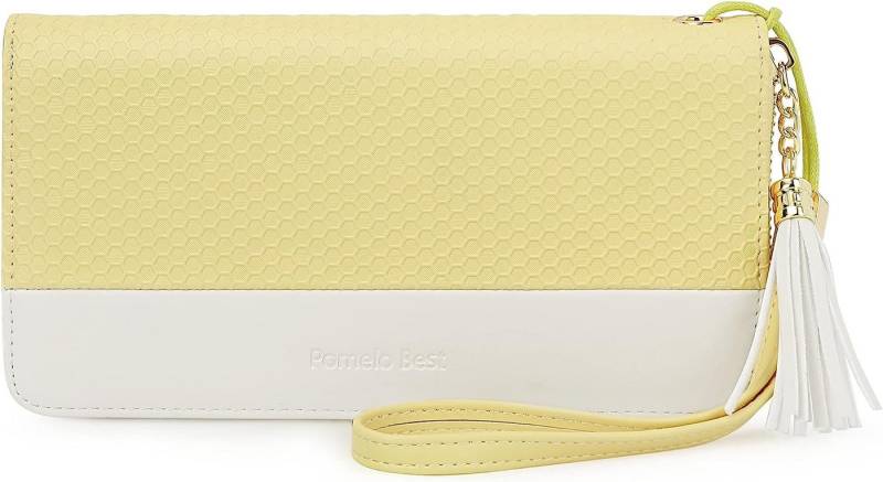 OKWISH Geldbörse Damen Handytasche Portemonnaie Portmonee Geldbeutel Weich Lang (Frauen Handtasche Ledergeldbörse Brieftasche mit 8 Kartenfächer, Slim Wallet, Kreditkartenetui, Kartenetui, Kartenhalter), NFC RFID-Schutz mit Münzfach Groß 20 x 10,5 x 2,5cm von OKWISH