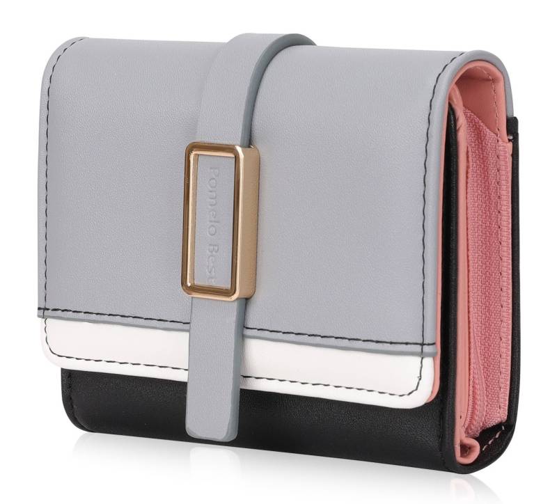 OKWISH Geldbörse Damen Handytasche Portemonnaie Portmonee Geldbeutel Weich Kurz (Frauen Handtasche Ledergeldbörse Brieftasche mit 5 Kartenfächer, Slim Wallet, Kreditkartenetui, Kartenetui, Kartenhalter), NFC RFID-Schutz mit Münzfach Groß 10.5 x 9.5 x 3.5cm von OKWISH