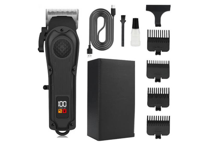 OKWISH Haarschneider 4-in-1 Herren multifunktional Haartrimmer, Barttrimmer mit Edelstahlklinge LCD Display, 1200mAh Akku USB-Ladung für Kopf Körper Konturenschnitt von OKWISH